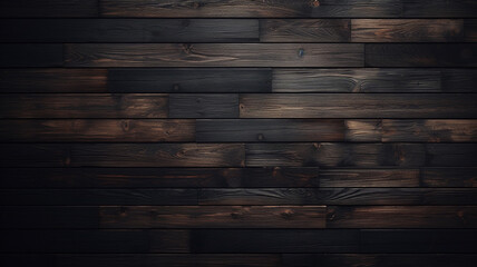 Canvas Print - Dark wooden texture and background.