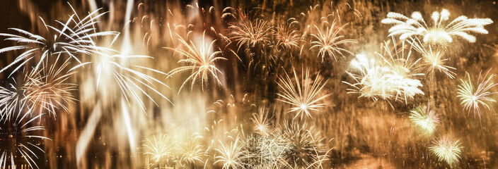 Sticker - exploding fireworks New Year background