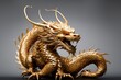 chinese gold dragon statue