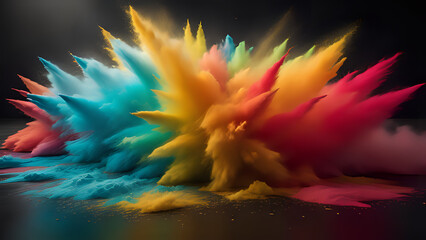 Canvas Print - Regenbogen Explosion