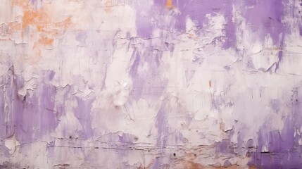  A Faded Elegance: A Weathered Purple and White Wall with Peeling Paint