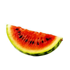 Wall Mural - A sliced watermelon isolated on a white or transparent background