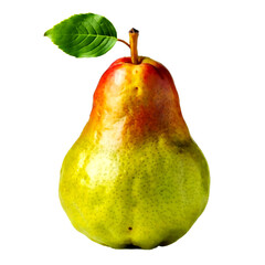 A close up of fresh pear isolated on a white or transparent background