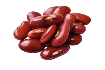 Wall Mural - Some red beans on a transparent white background