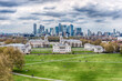 Panoramic view from the Royal Observatory in Greenwich, London, UK