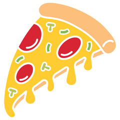 Canvas Print - illustration of pizza