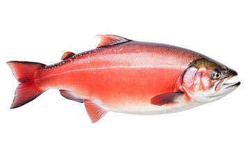 Sticker - salmon fish isolated on white