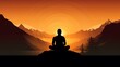 The silhouette of a yogi in meditation, emphasizing mental and physical well-being.