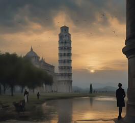 Wall Mural - Leaning Tower of Pisa ,Italy