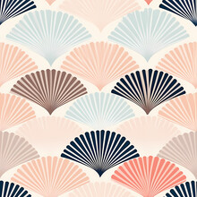 Seamless Pattern Of Japanese Style.