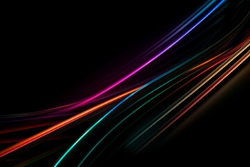 Wall Mural - Abstract black background with lines. Generative AI