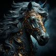 Wild und Schön: Realistische 3D-Illustration eines majestätischen Pferdes