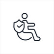 disability icon. vector.Editable stroke.linear style sign for use web design,logo.Symbol illustration.
