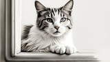 Fototapeta Koty - Isolate Cat Background