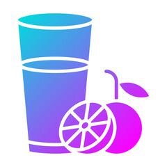 Sticker - Orange Juice Icon