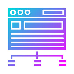 Wall Mural - website structure icon