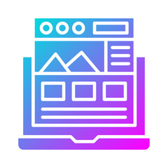 Wall Mural - landing page icon