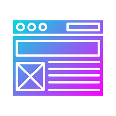 Wall Mural - web layout icon