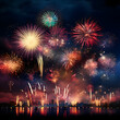 © Nick - A festive night illuminated by stunning, colorful fireworks, painting the night sky with vibrant hues during celebratory moments. Welcome the New Year with a vivid display of exploding fireworks