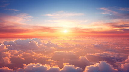 Wall Mural - sunset sky view