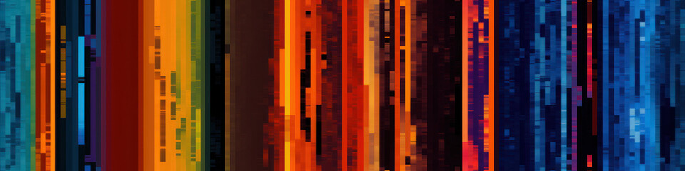 Bar code art, color lines