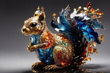 The Colored Glass From Which The Squirrel Figurine Was Created