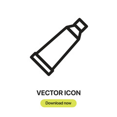 Leinwandbilder - Cream Tube icon vector. Linear-style sign for mobile concept and web design. Cream Tube symbol illustration. Pixel vector graphics - Vector.