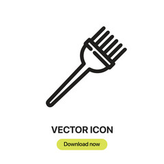 Poster - Tint Brush icon vector. Linear-style sign for mobile concept and web design. Tint Brush symbol illustration. Pixel vector graphics - Vector.