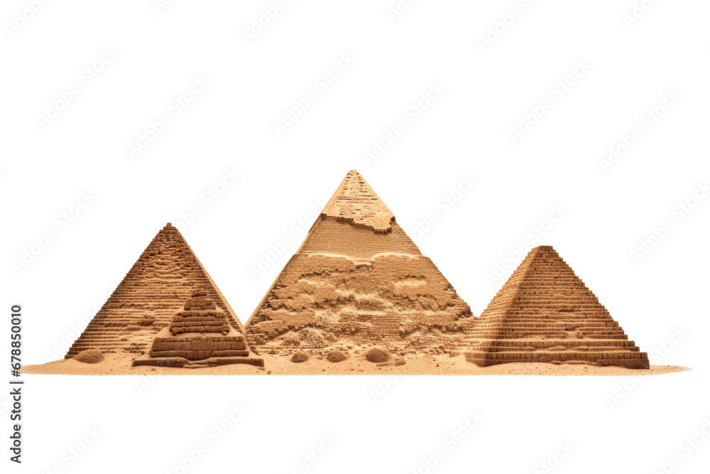 Great Pyramids isolated on a transparent background. Stock Illustration ...