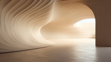 wave-shaped decorative wall. ai generation