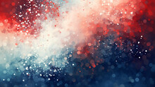 Red And Blue Cosmic Dust 4th July Abstraction

