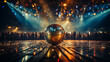 disco ball in the spotlight