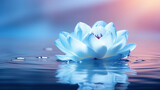 Serene flower floats, echoing the grace of tranquil waters