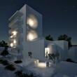 Modellazione 3D e rendering di edificio residenziale