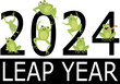 Frogs used to highlight the 2024 leap year