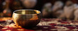Sacred Sound Emanation: Behold the sacred emanation of sound as the Indian bowl takes center stage, a tool for meditation radiating profound healing frequencies
