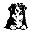 Bernese Mountain Dog Vector Logo Art