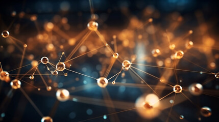 abstract digital network background, technology and complex engineering concept, generative ai