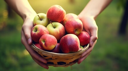 Wall Mural - basket of apples