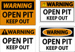 © Seetwo - Warning Open Pit Sign Open Pit Keep Out