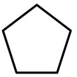 Pentagon outlined geometric shape icon 