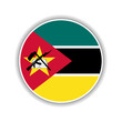 Abstract Circle Mozambique Flag Icon