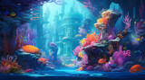 Fototapeta Fototapety do akwarium - An underwater underwater pool with colorful coral and fish