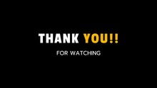 THANK YOU Animation With Black Background