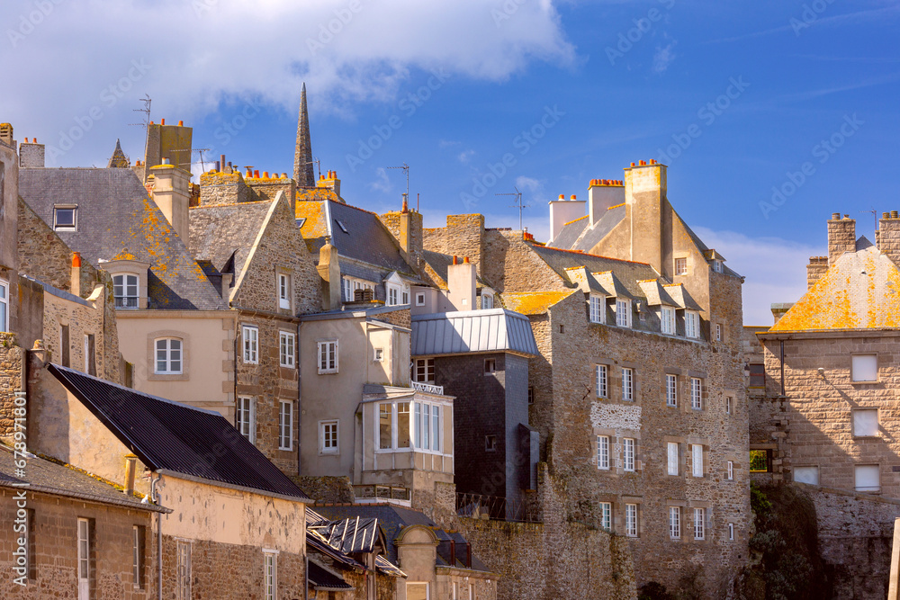 Old Town Of Walled City Intra Muros In Saint Malo Also Known As City old-town-of-walled-city-intra-muros-in-saint-malo-also-known-as-city