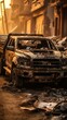 Charred Remains: A Small Pickup Truck Burnout