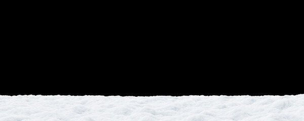 Wall Mural - snowdrift in the winter on black background 3d render