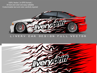 car livery graphic vector. abstract grunge background design for vehicle vinyl wrap and car branding