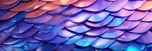 Dragon Scales, Blue Metallic Background Wallpaper, Generative AI