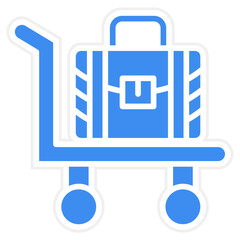 Wall Mural - Vector Design Luggage Cart Icon Style